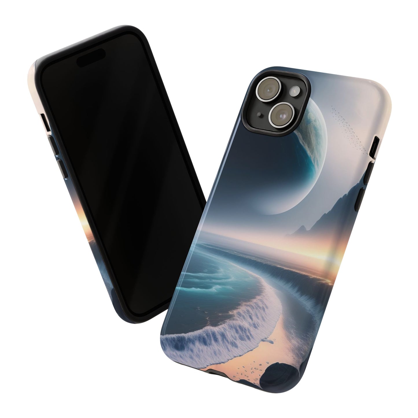 Galaxy Ocean Phone Case — Surreal Planet Beach Tough Case
