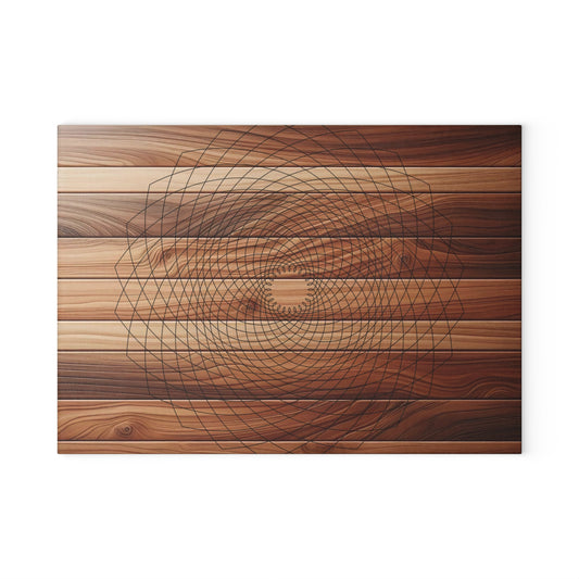 Stylish Geometric Glass Cutting Board