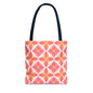 Pink Floral Geometric Tote Bag —  Reusable Shopper