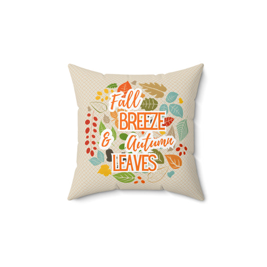 Autumn Throw Pillow - Fall Breeze & Autumn Leaves Decor, Cozy Home Accent, Seasonal Cushion, Thanksgiving Gift, Rustic Decor