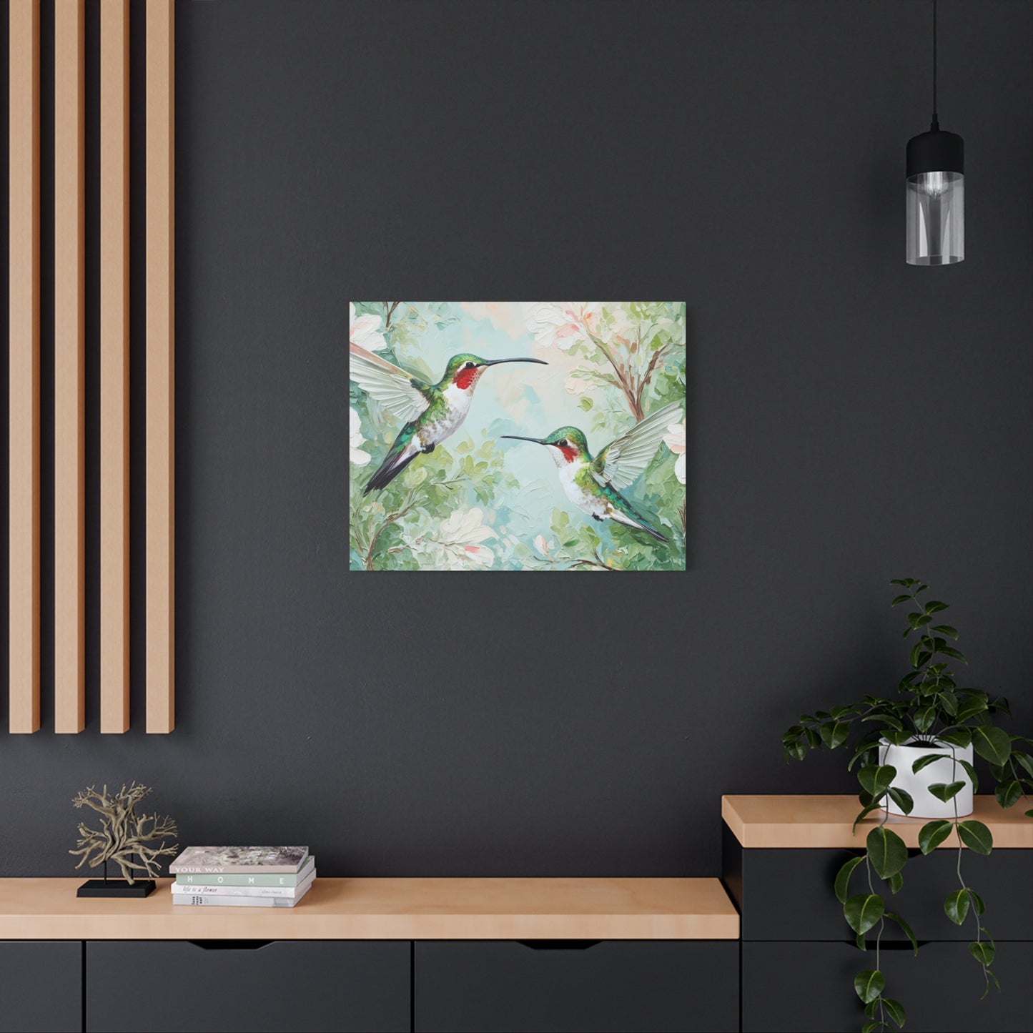 Hummingbird Canvas Wall Art — Stretched Matte Nature Print