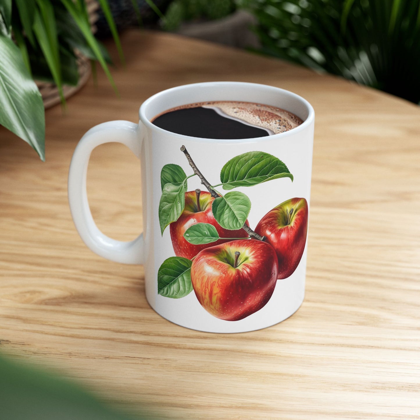 Apple Botanical Ceramic Mug – Farmhouse Kitchen Coffee Cup (11oz, 15oz)