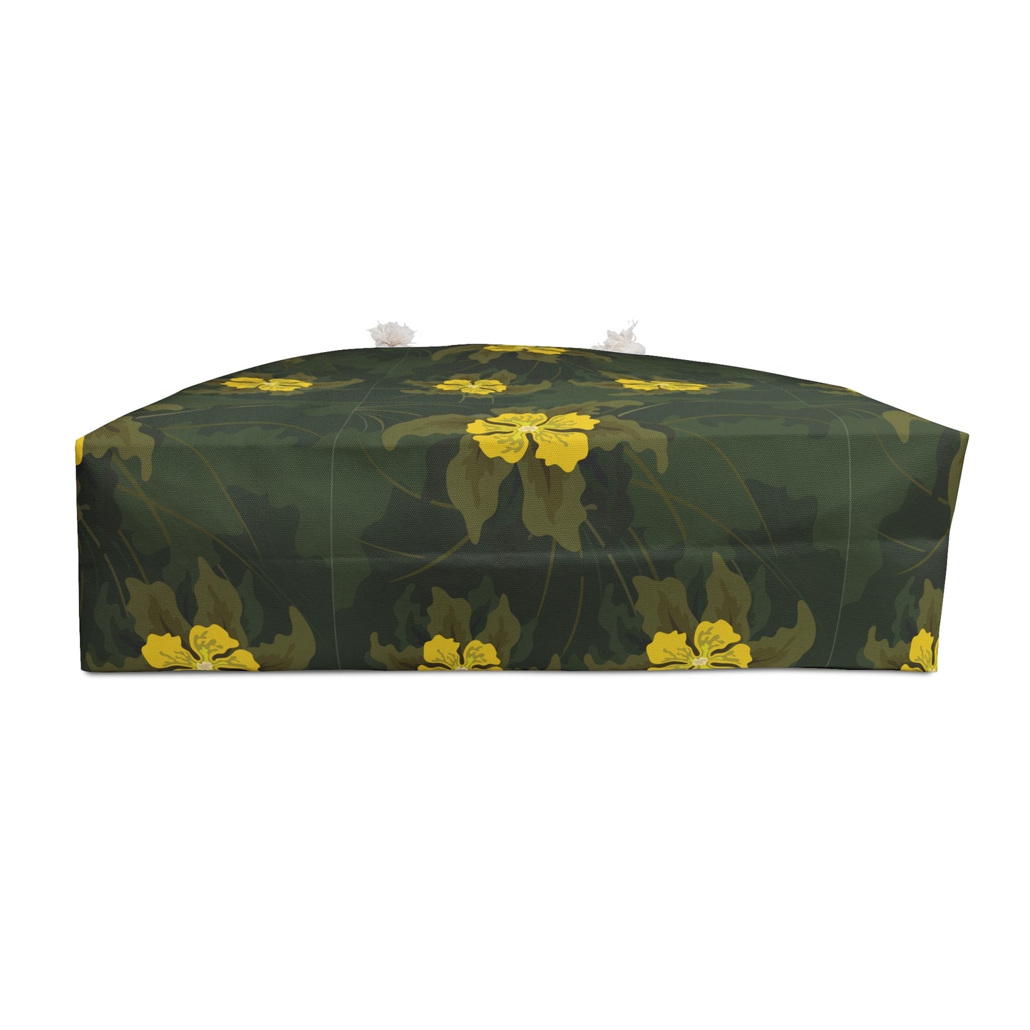 Yellow Floral Weekender Bag — Green Botanical Travel Tote