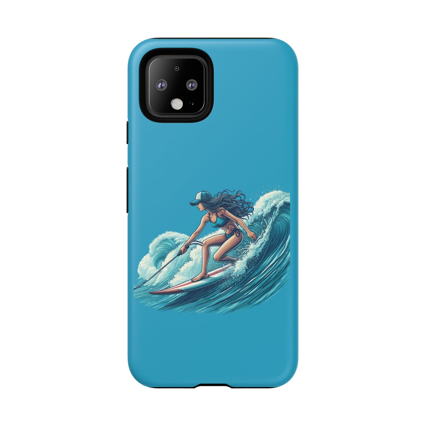 Surfing Phone Case, Coastal Vibes Phone Cover, Tough Cases for Beach Lovers, Ocean Art Phone Accessories, Summer Gift Idea