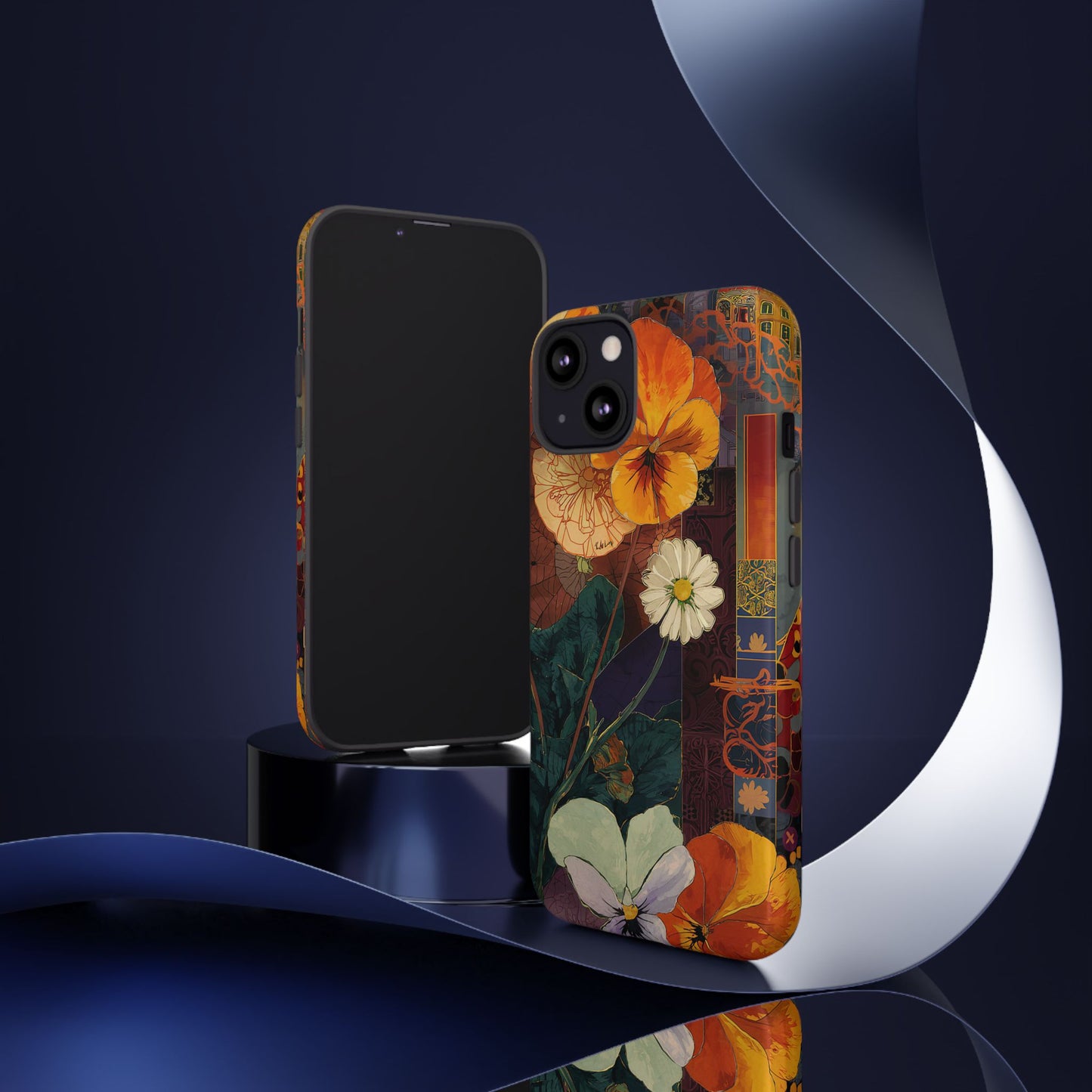 Floral Pansy Tough Phone Case — Vintage Botanical Protection