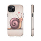Cute Snail Phone Case — Pink Heart Cartoon Protective iPhone Cover