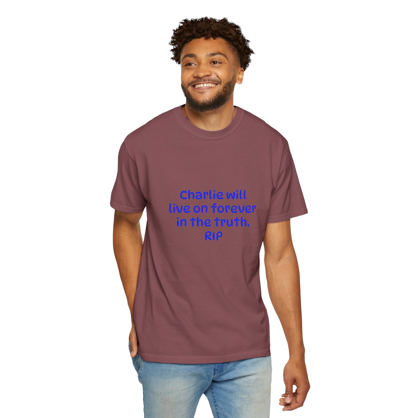 Inspirational Quote T-Shirt, Unisex Cotton Tee, Charlie Forever Shirt, Motivational Apparel, Gift for Friends, Casual Wear, Thoughtful [...]