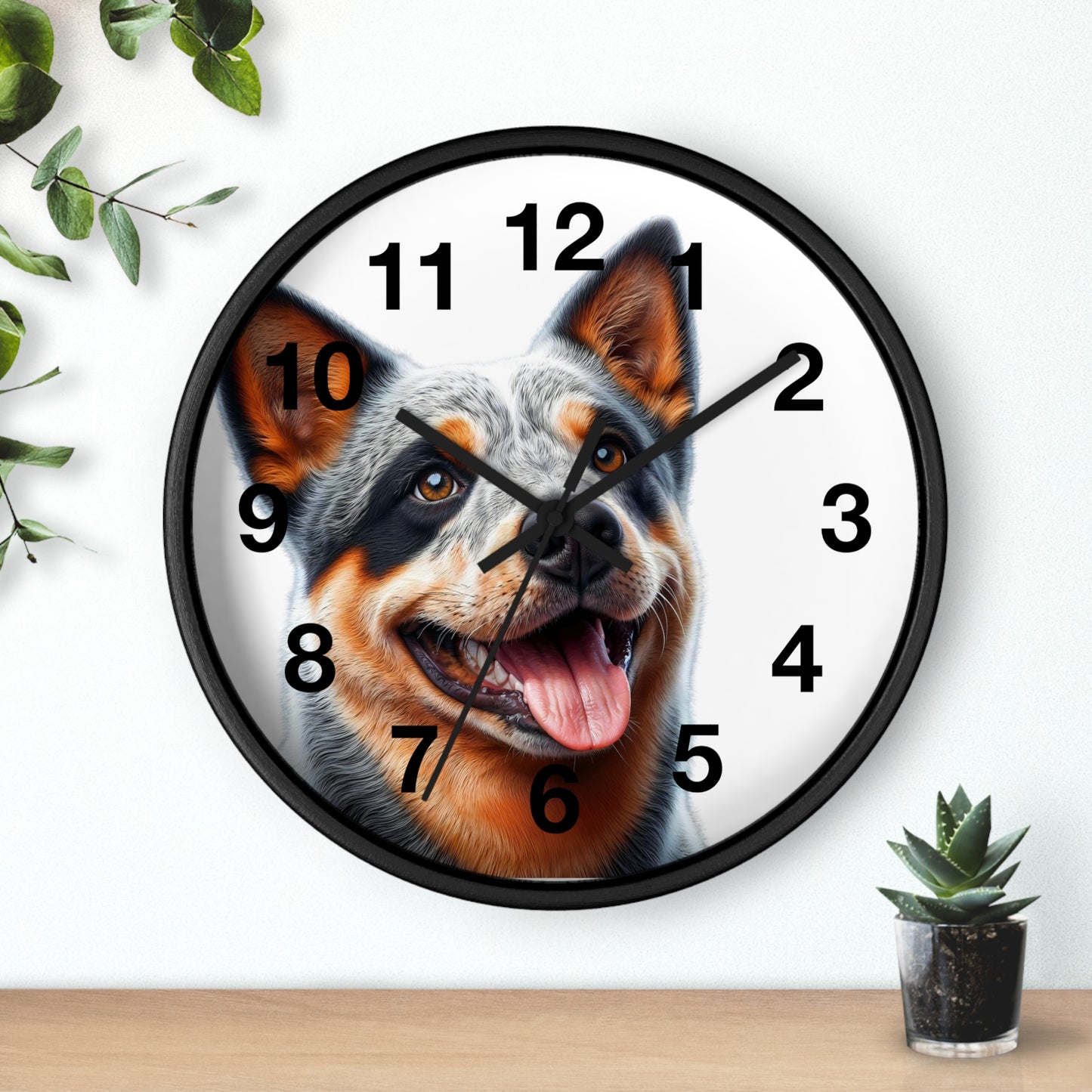 Australian Cattle Dog Wall Clock — Happy Blue Heeler Pet Decor