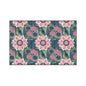 Floral Boho Heavy-Duty Floor Mat — Pink Lotus Pattern Rug