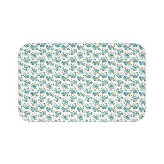 Floral Design Bath Mat, Cozy Bathroom Rug, Vintage Style Bath Accessory, Spring Home Decor, Perfect Gift for Housewarming or Bridal Shower