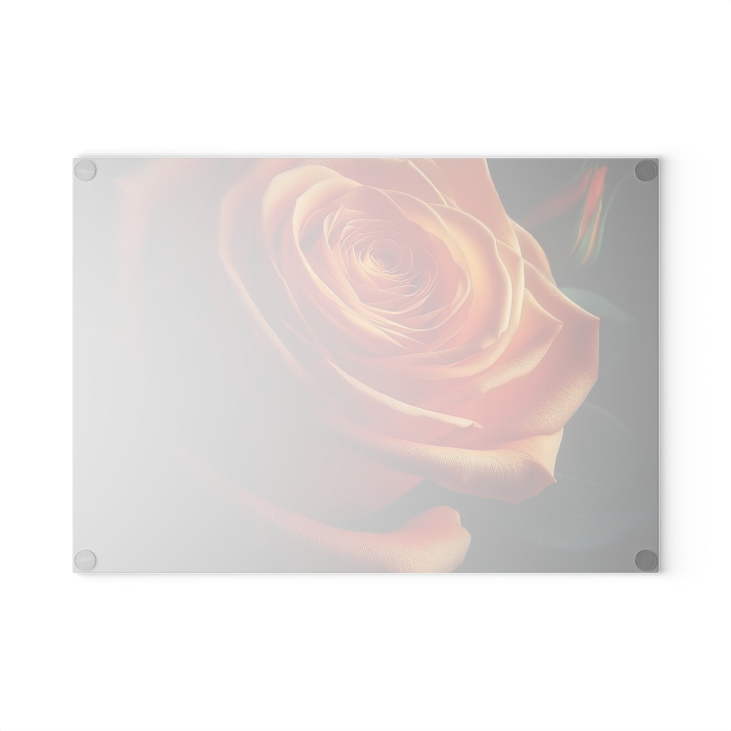 Elegant Rose Glass Cutting Board
