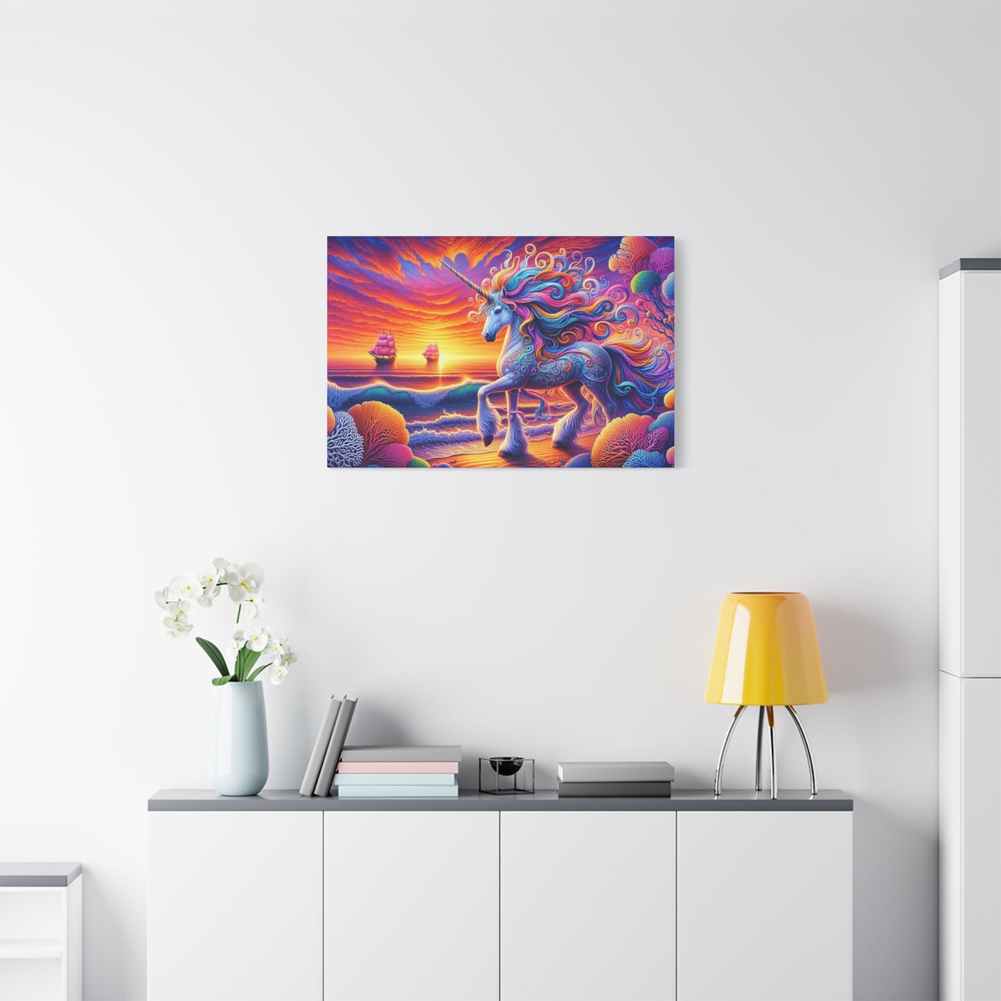 Matte Canvas, Stretched, 1.25"  Unicorn