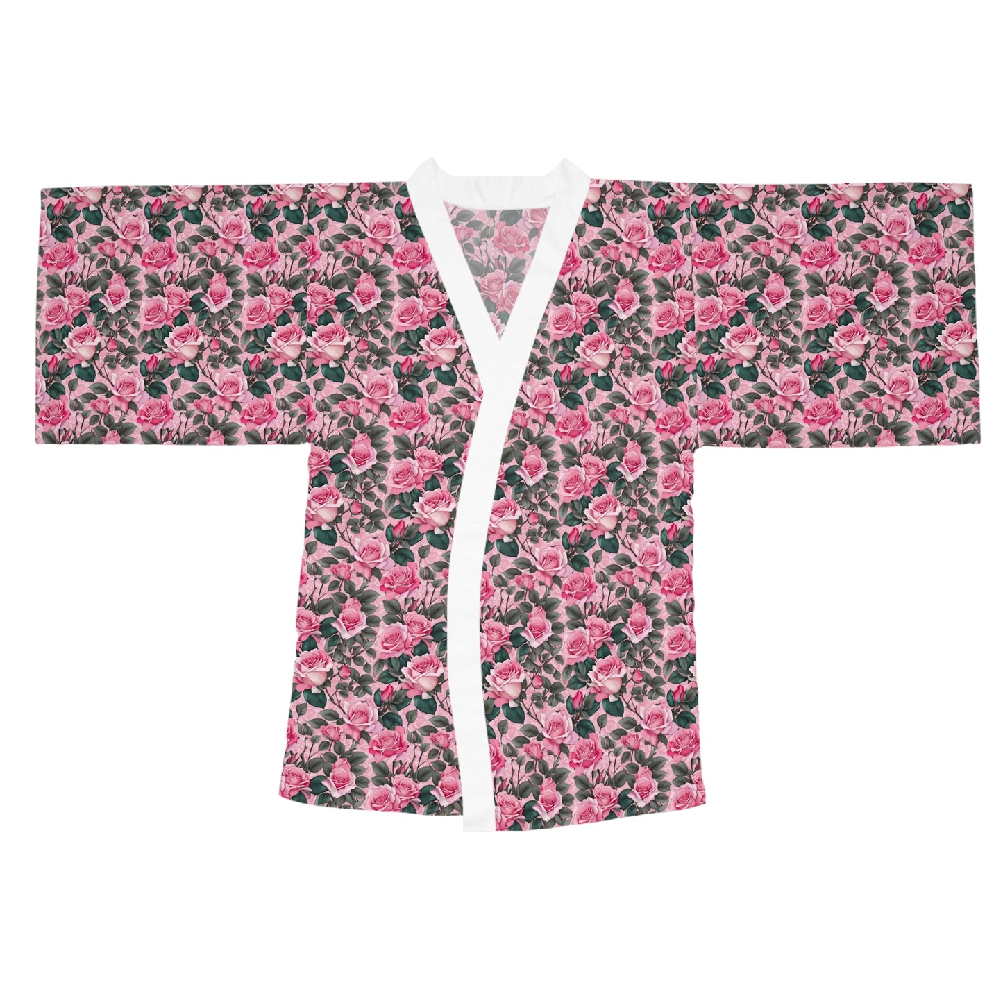 Floral Long Sleeve Kimono Robe, Cozy Loungewear, Gift for Her, Relaxing Homewear, Boho Chic, Mother's Day Robe