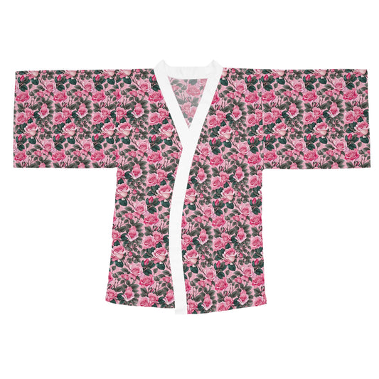 Floral Long Sleeve Kimono Robe, Cozy Loungewear, Gift for Her, Relaxing Homewear, Boho Chic, Mother's Day Robe