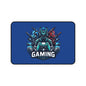 Gaming Desk Mat — Blue Gamer Mouse Pad with Controller Emblem