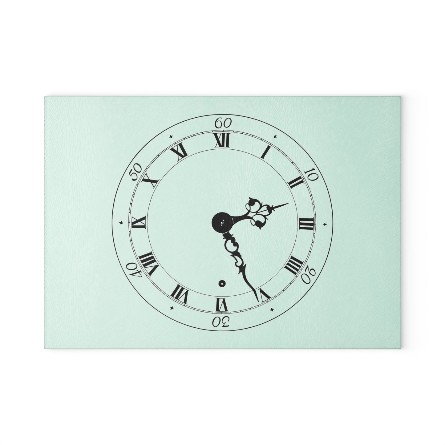 Elegant Clock Design Glass Cutting Board Unique Kitchen Decor