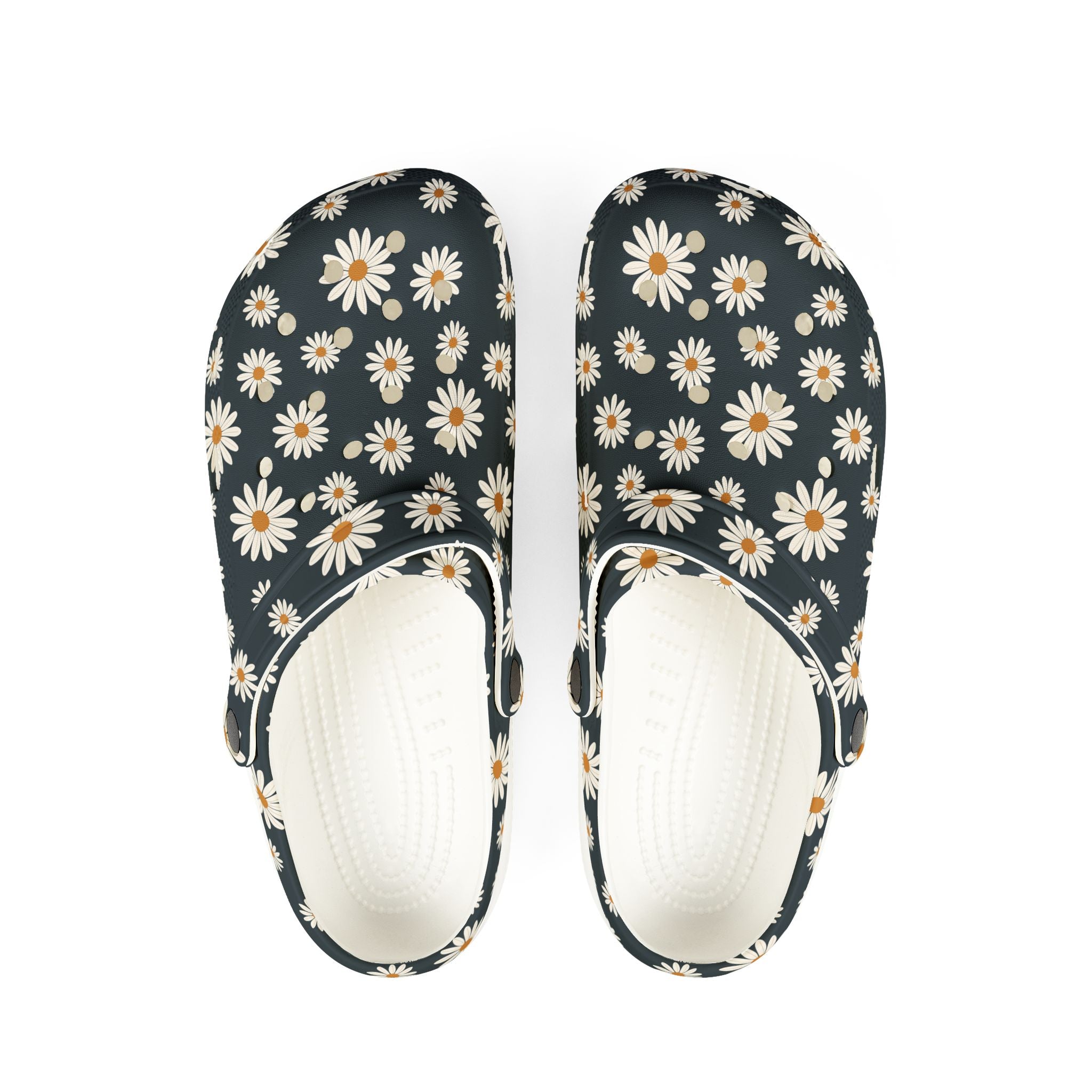 Daisy Print Foam Clogs/ Croc — Comfortable Floral Garden Shoes