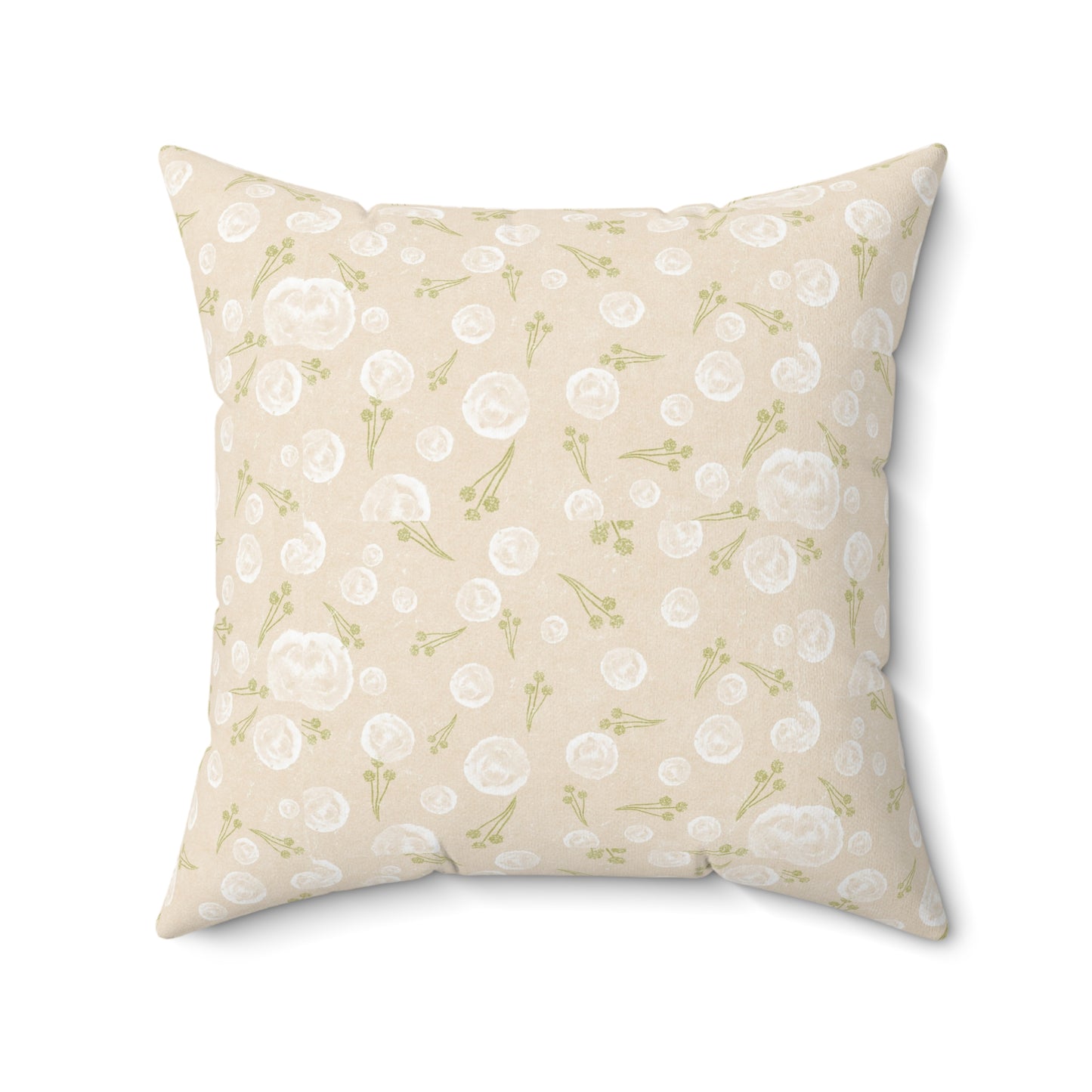 Soft Floral Square Pillow for Home Decor, Cozy Cushion, Gift Idea for Housewarming, Wedding, or Mother's Day, Decorative Throw Pillow