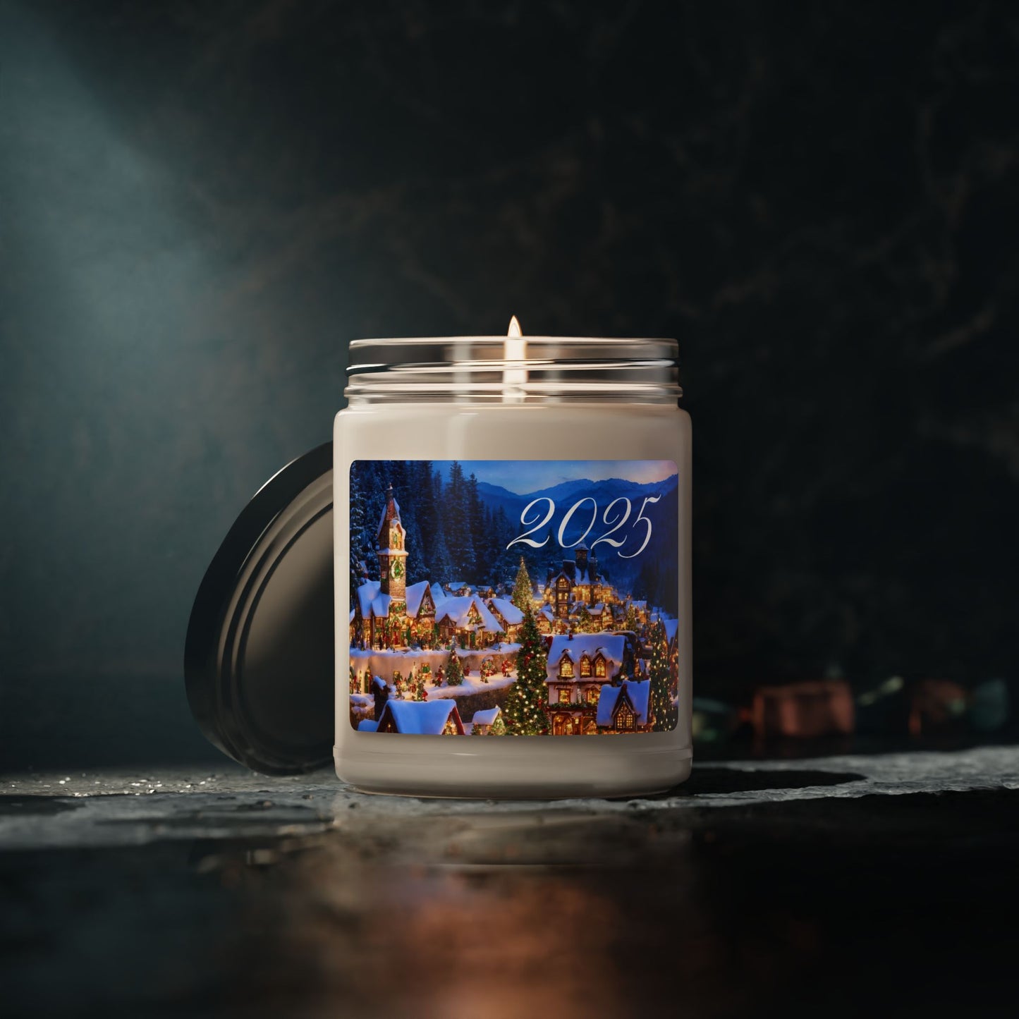 Winter Village Scented Soy Candle — 9oz Holiday Christmas Jar