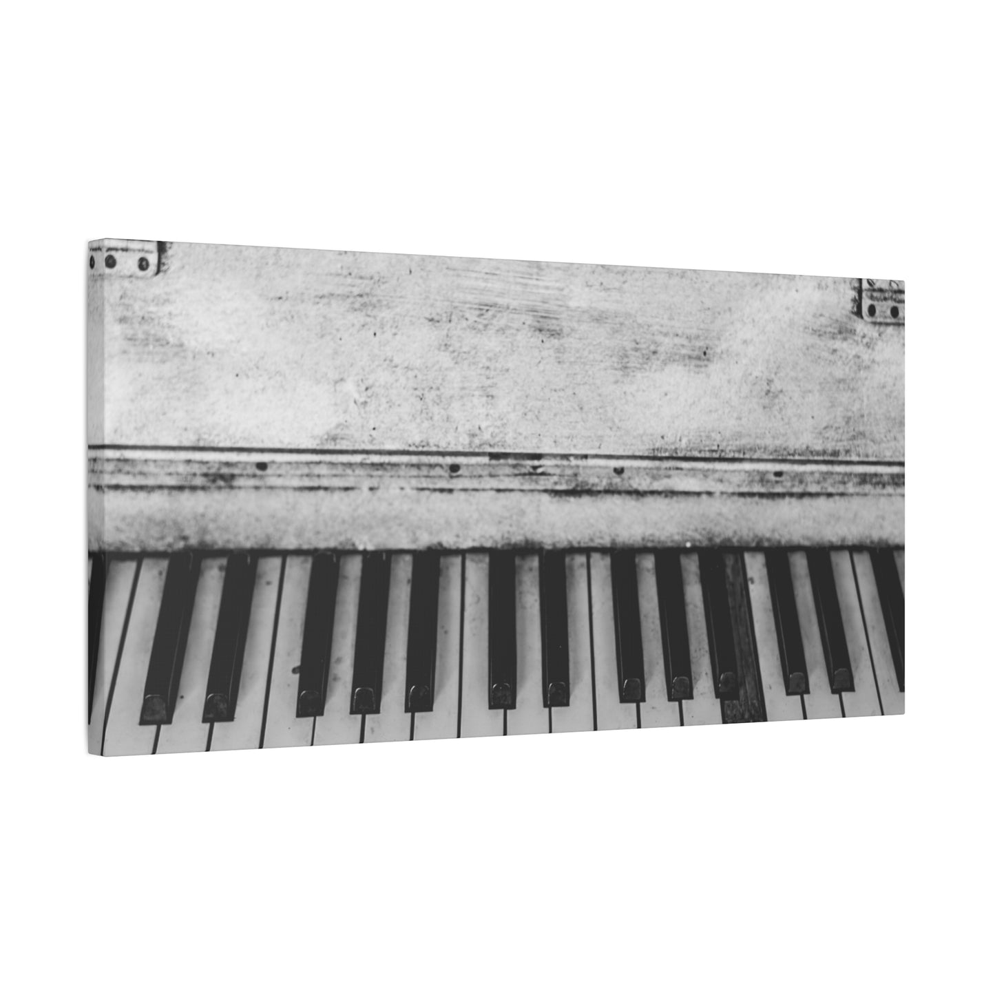 Vintage Piano Keys Matte Canvas Print