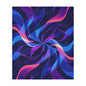 Minky Blanket — Abstract Neon Swirl Plush Throw