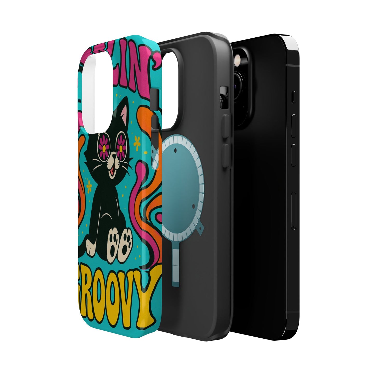 Groovy Cat Magnetic Impact-Resistant Phone Case