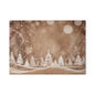 Winter Wonderland Glass Cutting Board – Snowy Pine Trees Holiday Kitchen Decor