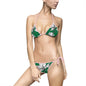 Tropical Floral Bikini, Green Floral Women's Swimsuit, Beachwear, Summer Vacay, Pool Party Essentials, AOP Swimwear