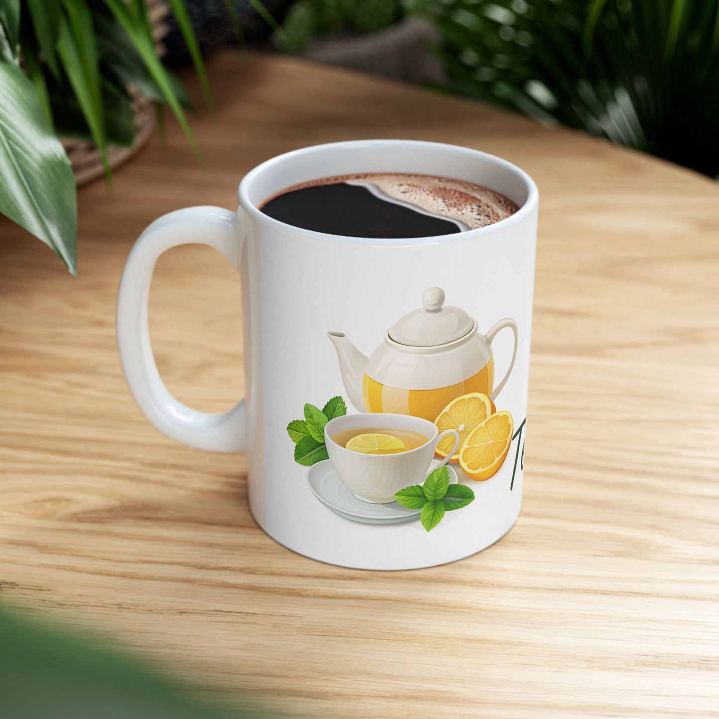 Tea Time Ceramic Mug - Perfect for Tea Lovers, Gift for Friends, Home Decor, 11oz 15oz