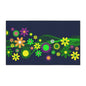 Floral Neon Wave Floor Mat — Heavy-Duty Non-Slip Entry Rug