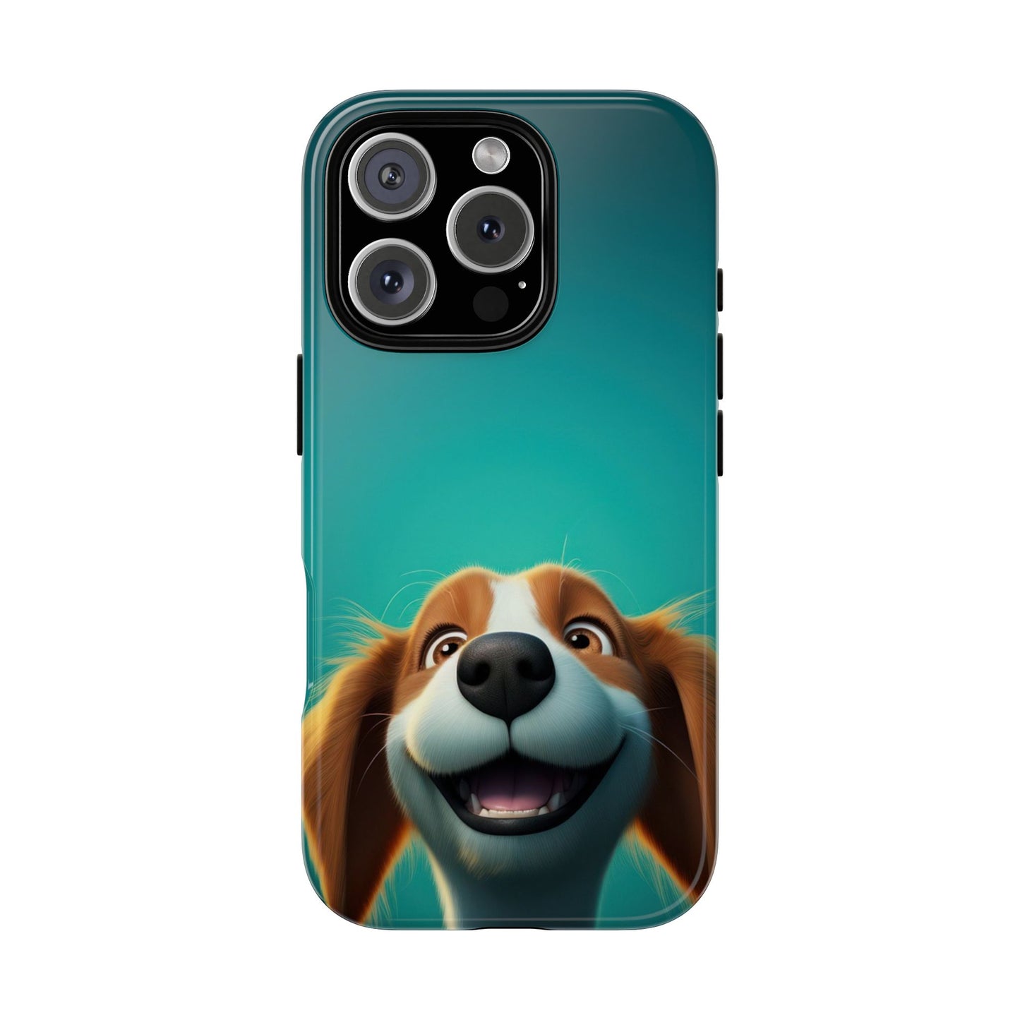 Happy Dog Phone Case — Cute Cartoon Puppy Protective Phone Cover