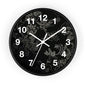 Floral Noir Wall Clock — Elegant Black Floral Decorative Clock
