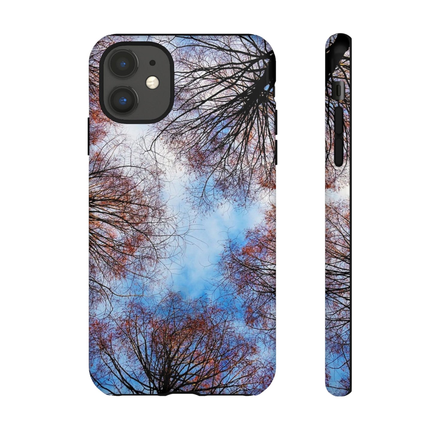 Skyward Trees Phone Case — Nature Forest Canopy Protective Tough Case