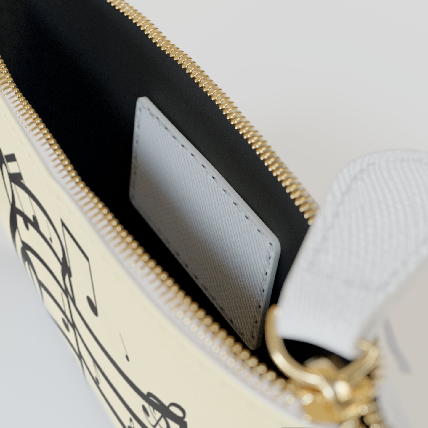 Musical Notes Mini Clutch — Music Lover Zip Pouch