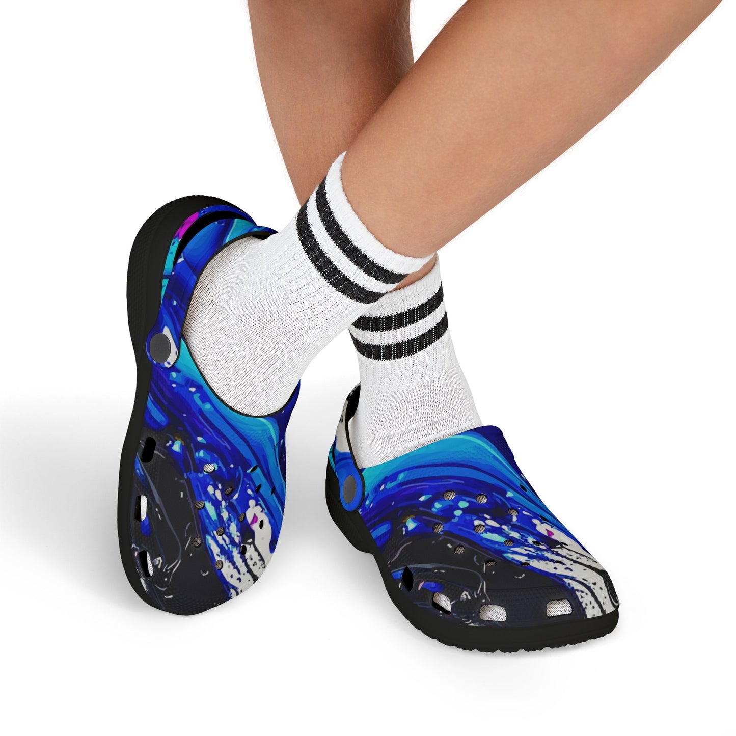 Kids Foam Clogs — Blue Splash