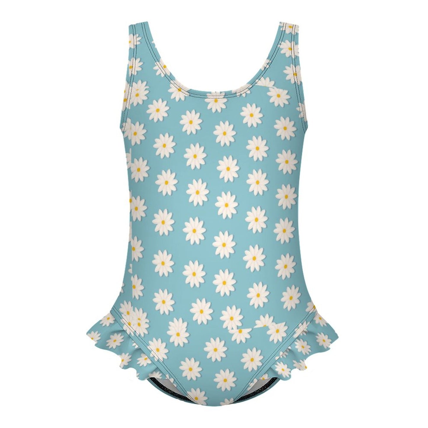 Girls Ruffle Trim One Piece Swimwear Daisy
