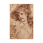Vintage Sepia Portrait Canvas — Romantic Victorian Lady Matte Wall Art
