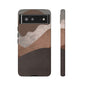 Abstract Earthtone Phone Case — Brown Layered Rugged Tough Case