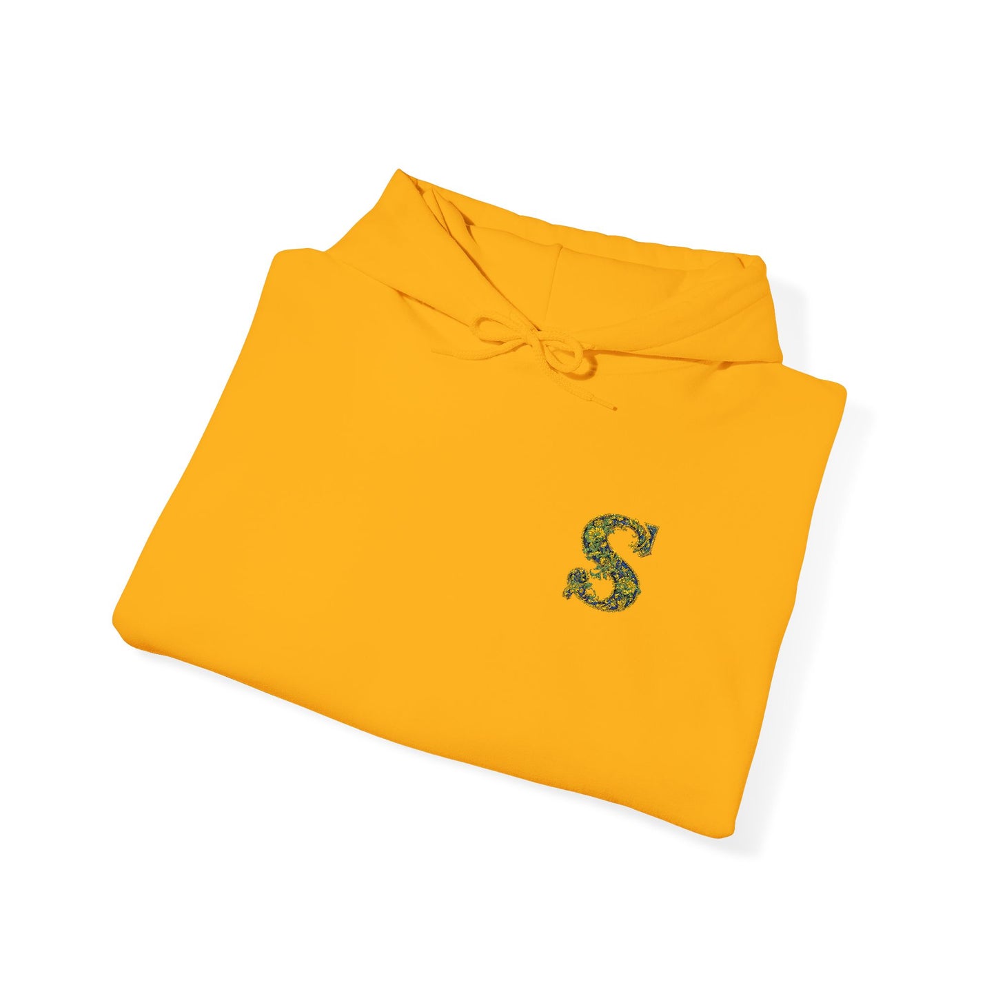 Floral S Initial Hoodie — Monogrammed Flower Letter Sweatshirt