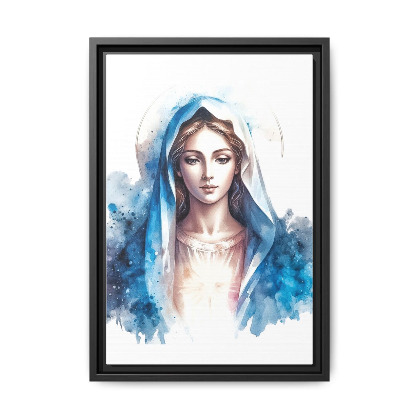 Framed Canvas Art Print, Spiritual Decor, Religious Artwork, Wall Decor, Gift for Faith, Elegant Home Decoration