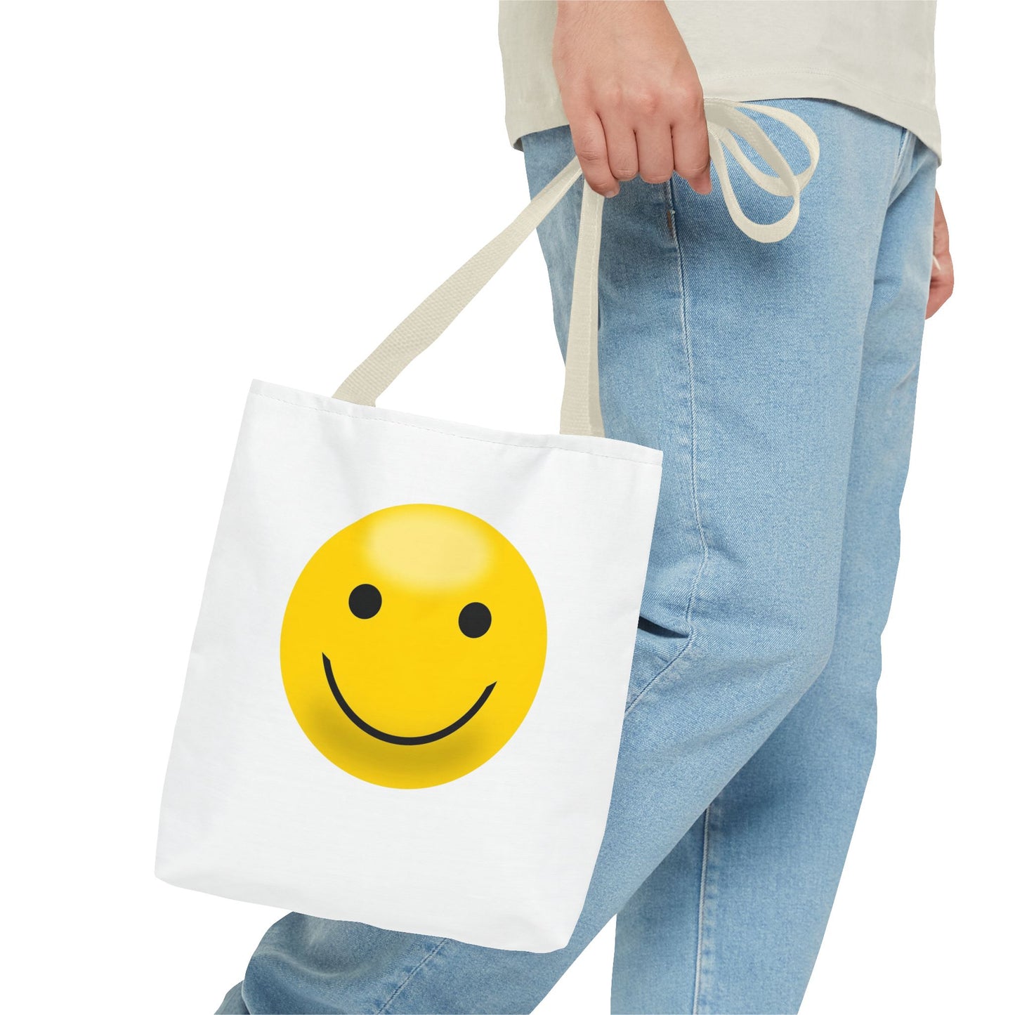 Smiley Face Tote Bag, Eco-Friendly Shopping Bag