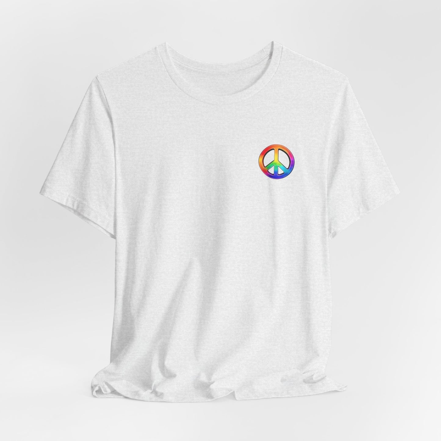 Peace Sign Tie-Dye Tee — Rainbow Hippie Peace Symbol T-Shirt