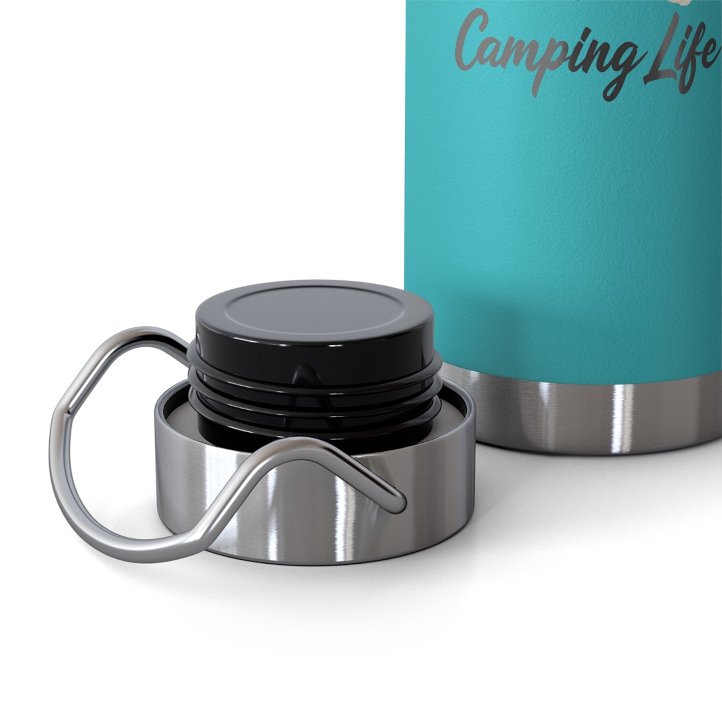 Insulated Camping Water Bottle 22oz — 'Camping Life' Outdoor Vacuum Flask