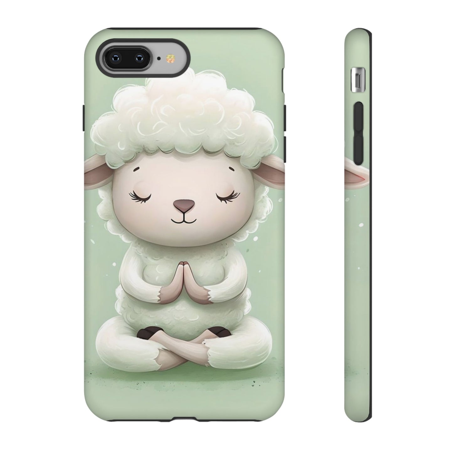 Meditating Lamb Phone Case — Cute Pastel Protective iPhone Cover