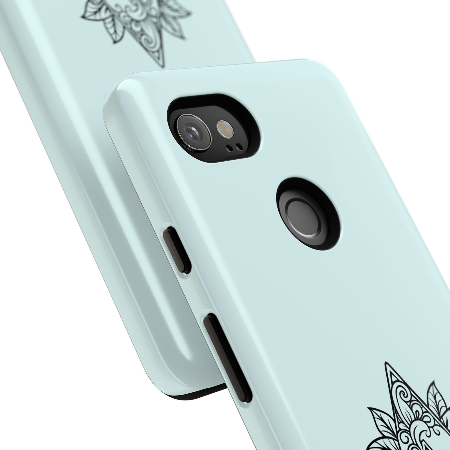 Personalized Tough Phone Case, Floral Monogram Cell Phone Cover, Custom Protective Case, Unique Gift, Birthday, Graduation