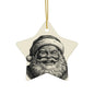 Festive Ceramic Ornaments, 2-Sided Print for Christmas Decor, Personalized Holiday Gifts, Winter Decorations, Santa Claus Ornaments