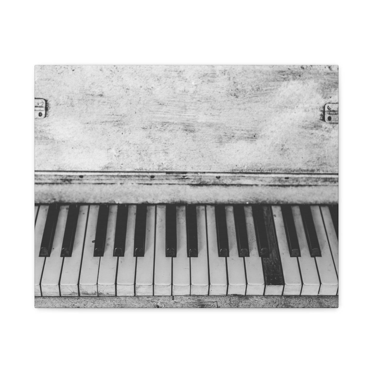 Vintage Piano Keys Matte Canvas Print
