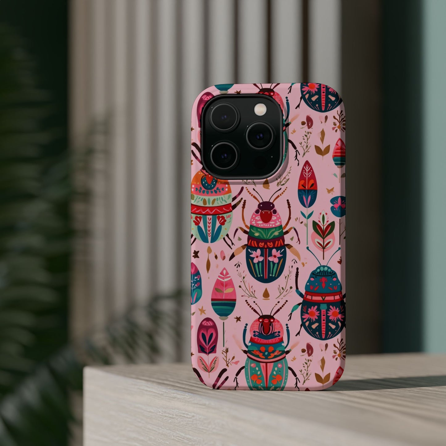 Phone Case — Colorful Boho Beetle Magnetic Impact-Resistant Cover