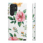 Floral Tough Phone Case — Pink Peony Protective Phone Cover