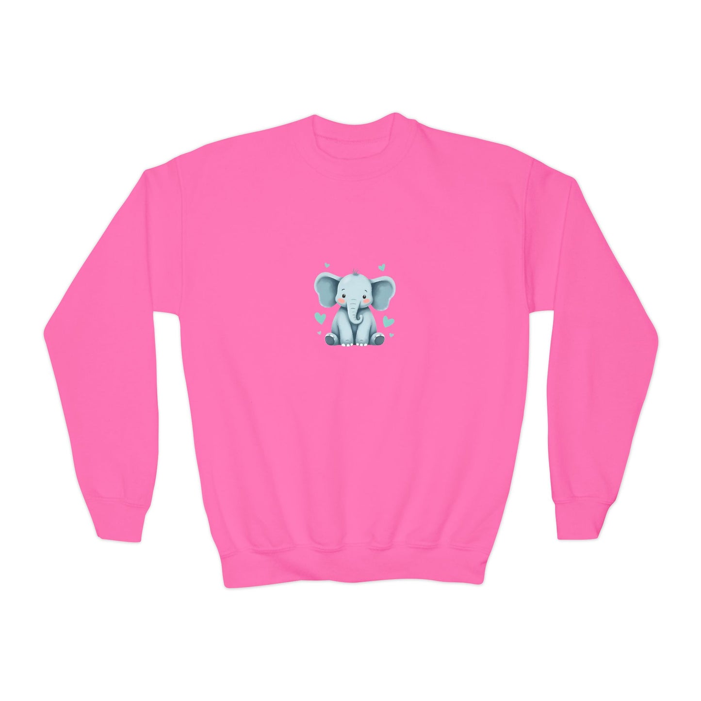 Adorable Elephant Youth Crewneck Sweatshirt